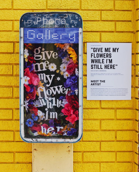GIVE ME MY FLOWERS WHILE IM HERE, phone booth garden capsule by Alexis René Moten GIVE ME MY FLOWERS WHILE IM HERE, phone booth garden capsule by Alexis René Moten