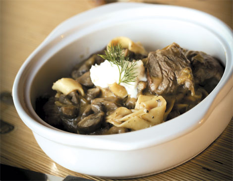 Great Scott Tavern's Braised Beef Stroganoff Great Scott Tavern's Braised Beef Stroganoff