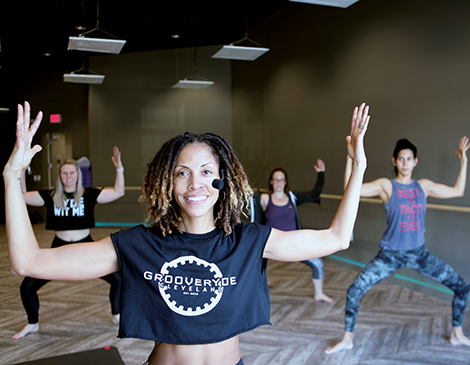GrooveRyde  co-owner Anjua  Maximo says a workout buddy can help you reach fitness goals. GrooveRyde  co-owner Anjua  Maximo says a workout buddy can help you reach fitness goals.