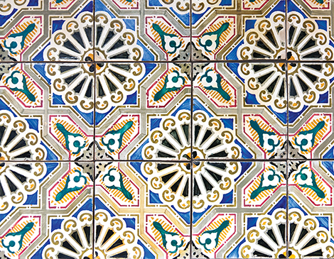 Hand painted tiles