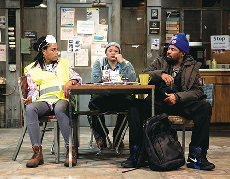 In Dominique Morisseau's Skeleton Crew, opening Jan. 24, the life of a factory is explored through the relationships forged in its break room. In Dominique Morisseau's Skeleton Crew, opening Jan. 24, the life of a factory is explored through the relationships forged in its break room.
