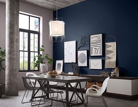 Sherwin-Williams’ Naval paint color gives us Roaring ’20s, nature and wellness vibes.  Sherwin-Williams’ Naval paint color gives us Roaring ’20s, nature and wellness vibes.