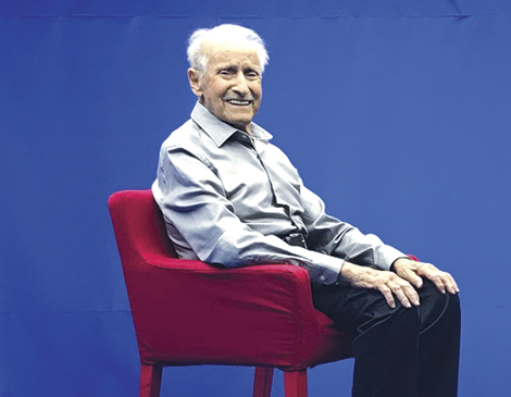 Stanley Bernath recorded his story of survival in a USC studio. Stanley Bernath recorded his story of survival in a USC studio.
