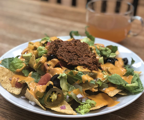 The Supreme Master Nachos from the Cleveland Heights vegan spot are so good you'll be fine with forgetting the beef. The Supreme Master Nachos from the Cleveland Heights vegan spot are so good you'll be fine with forgetting the beef.