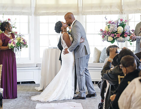 Tiffany Tarpley and  Jason Russell hosted loved ones during their brunch-inspired wedding. Tiffany Tarpley and  Jason Russell hosted loved ones during their brunch-inspired wedding.