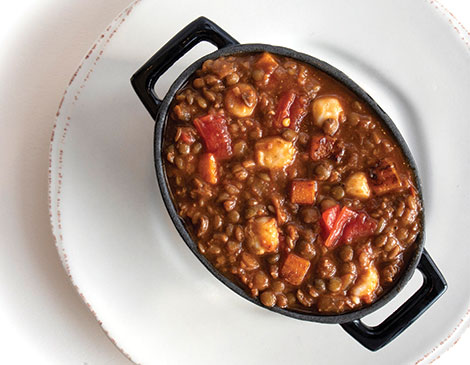 Vegetarian Lentil and  Butternut Squash Chili