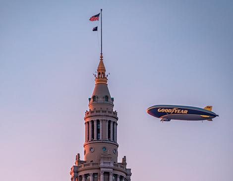 Goodyear Blimp Tower City Cleveland