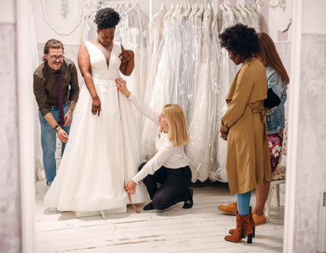 Wedding dress fitting