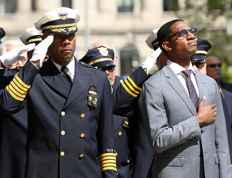 Mayor Justin Bibb and Chief Wayne Drummond