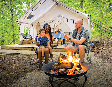 Laura Watilo Blake photo camping in cuyahoga valley camp mueller family camping with smores