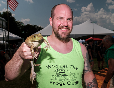 Valley City Hosts Annual Frog Jump Event, Matthew Chesney Valley City Hosts Annual Frog Jump Event, Matthew Chesney