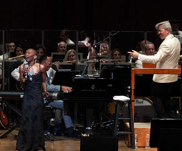 Cynthia Erivo and conductor Edwin Outwater Cynthia Erivo and conductor Edwin Outwater