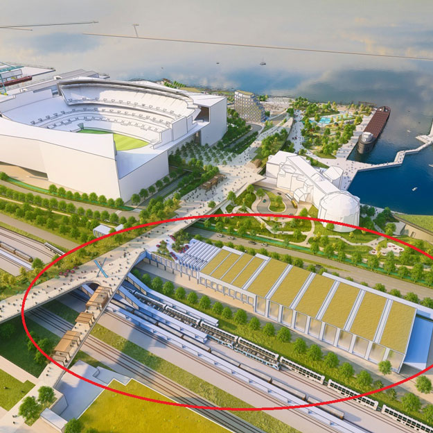 North Coast Harbor multimodal CLMP Aerial