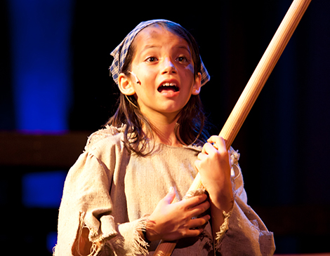 Isabela Merced in a childhood play