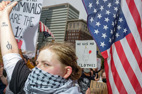No Kings Protest Cleveland 2025