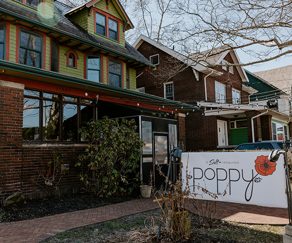Poppy is located in the former Felice Urban Cafe space Poppy is located in the former Felice Urban Cafe space