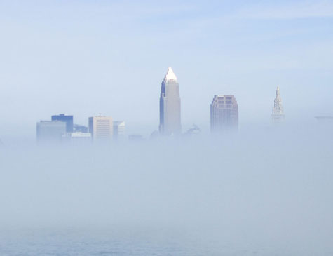Erik Drost, Cleveland Skyline in a Fog Erik Drost, Cleveland Skyline in a Fog