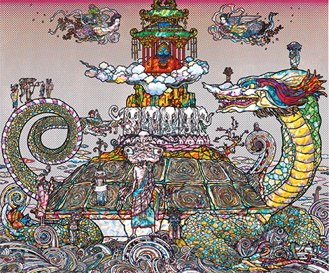 Black Tortoise, Takashi Murakami Stepping on the Tail of a Rainbow