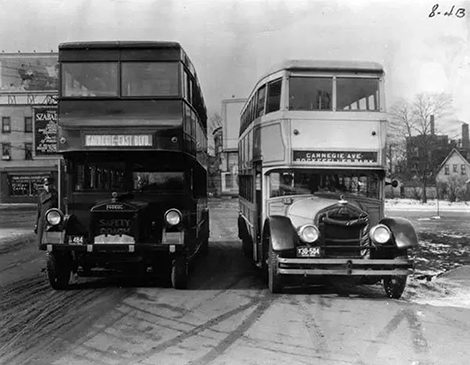 Cleveland Railway Double Decker Buses, 1926 - Cleveland Scene Cleveland Railway Double Decker Buses, 1926 - Cleveland Scene