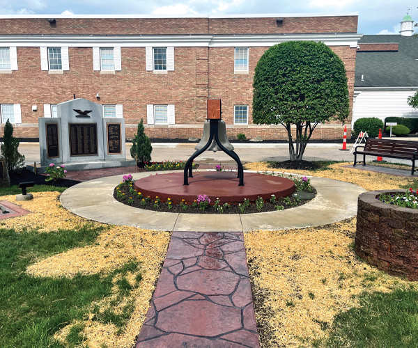 Sidewalk and walkway in city