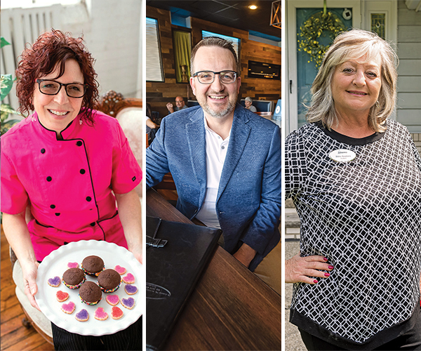 A collage of three business people from Middleburg Heights who work from home