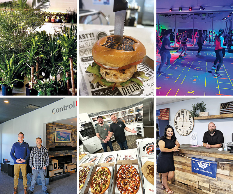 a collage of photos from six businesses in North Ridgeville, OH