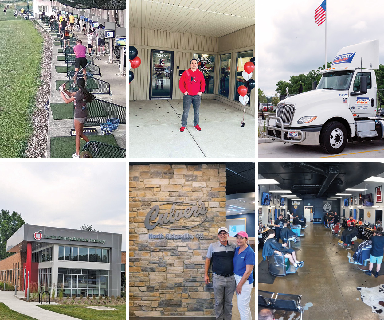 A collage of images from businesses in North Ridgeville, Ohio
