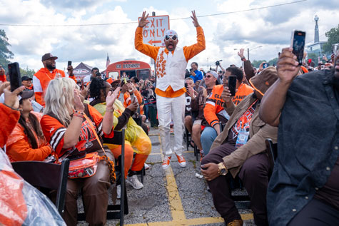 DeSiree “First Lady” Wheeler and Charles “Brown Spider” Bevel Jr. got married in the Muni Lot