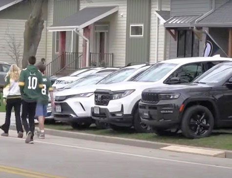 Green Bay parking problems, courtesy NBC 26 WGBA-TV Green Bay parking problems, courtesy NBC 26 WGBA-TV