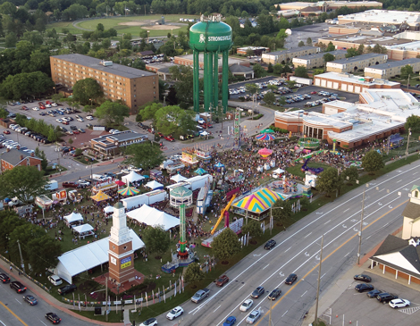 A drone image of Strongsville's Homecoming