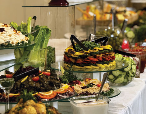 lacentre-reopening-article A buffet set up at an event