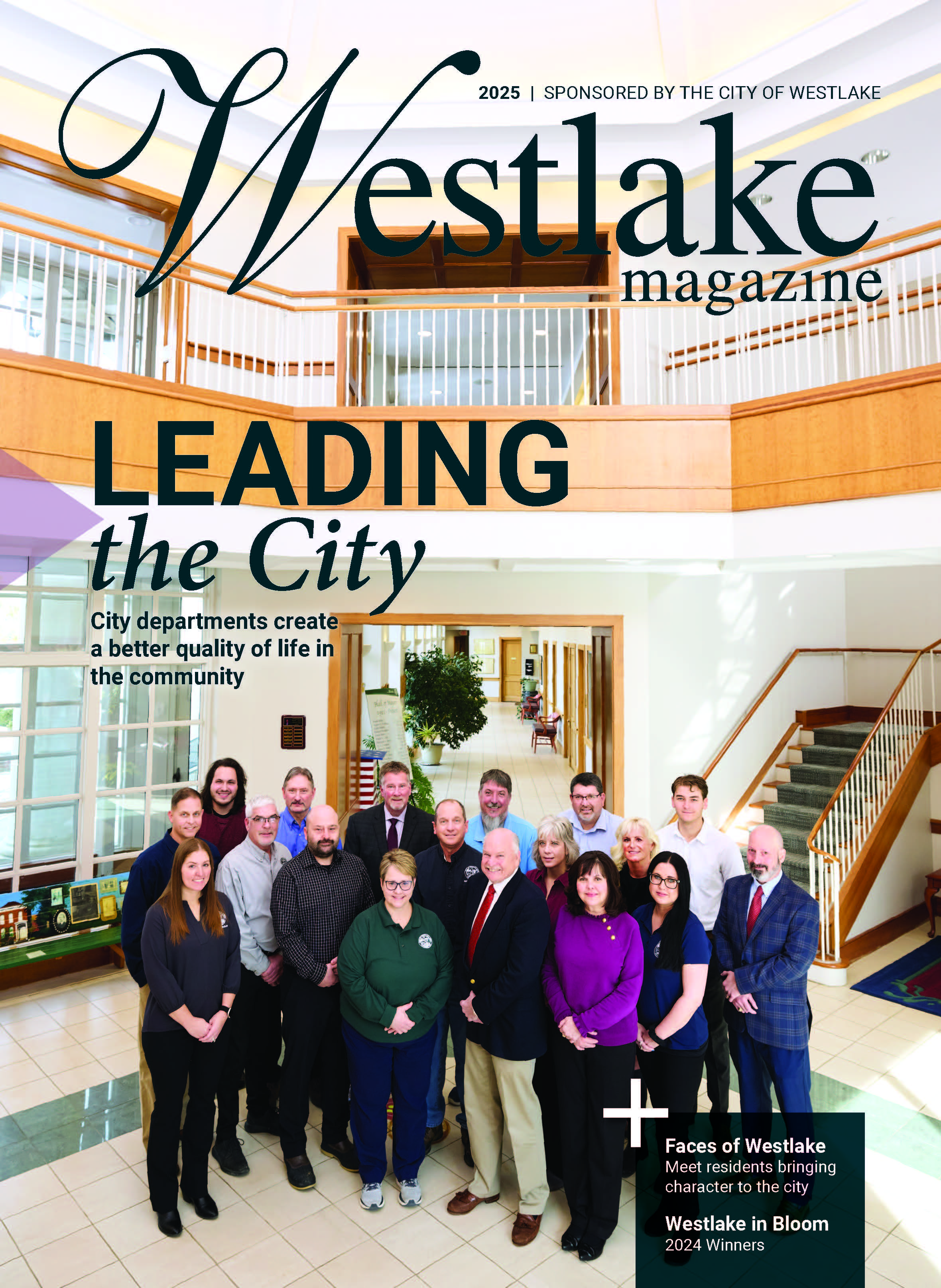 Westlake city department leaders standing in city hall